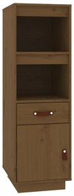 mézbarna tömör fenyőfa magasszekrény 34 x 40 x 108,5 cm