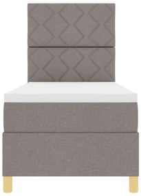 Box Spring Ágy Matraccal &amp; LED Topszínű 80x200 cm Szövet