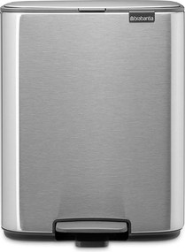 Matt ezüstszínű acél pedálos szemetes 12 l Bo – Brabantia