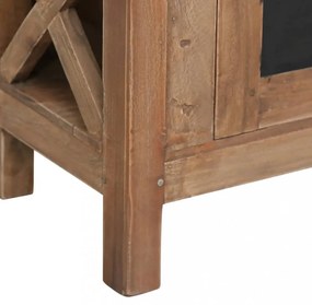 tömör mahagóni TV-szekrény 3 fiókkal 120 x 30 x 40 cm