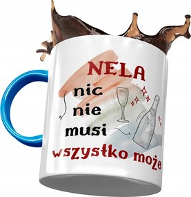 Kék Bögre Neli Feleség Barátnő Ajándék Nyomtatott Fotóval