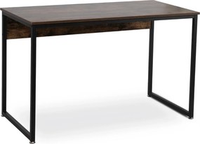 Íróasztal 120 cm, rusztikus tölgy/fekete színben ROSS