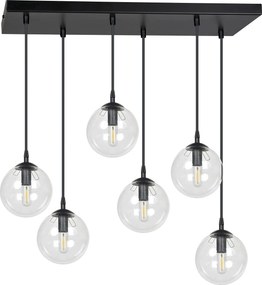 Emibig modern függeszték cosmo fekete átlátszó emi711/6