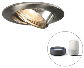 Okos beépített reflektor fekete, WiFi-vel, dönthető GU10 - Edu