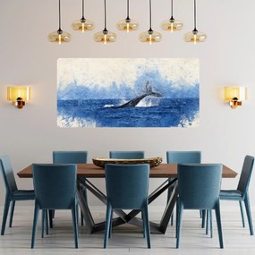 PIPPER. Öntapadós textiltapéta "Bálna az óceánban"
