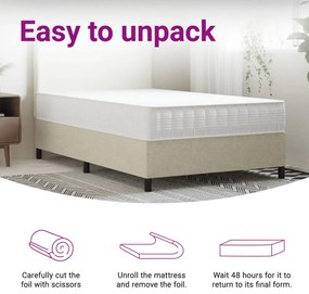 közepes keménységű zsebrugós matrac 140 x 200 cm