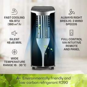 New Breeze ECO, mobil klíma, 935 W, 10 000 BTU / óra, (2,9) kW, A+