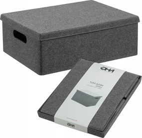 Tároló Doboz Összecsukható Tároló Doboz Fedővel Szürke 36x27x13cm