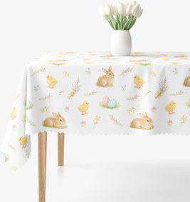 Goldea húsvéti szögletes teflonos asztalterítő - vidám húsvét 80 x 80 cm