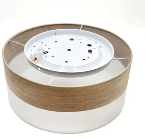 LED Mennyezeti lámpa SIRJA WOOD LED/20W/230V átm. 35 cm fehér/tölgy