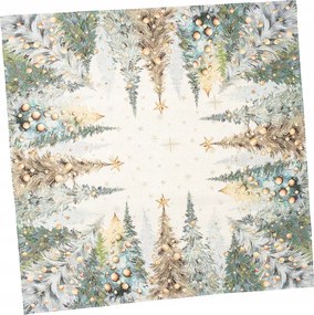 Abrosz gobelin 97x100cm-elegáns karácsonyi mintás téli karácsonyfa