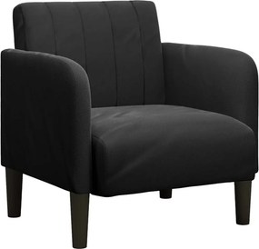 vidaXL fekete bársony kanapészék karfás szék 54 cm