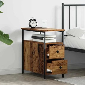 Éjjeliszekrény fiókkal 2 pcs Régi fa 30 x 60 x 60 cm Faanyag