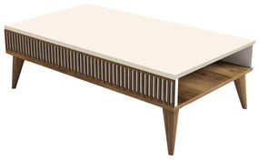 Dohányzóasztal Milan - Walnut, Cream