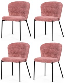 ĂtkezĆszĂ©k garnitĂșra BouclĂ© CT-W1077 PINK2, 4 db