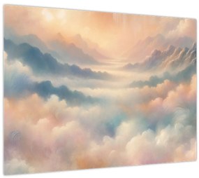 Üveg kép - Felhők (70x50 cm)