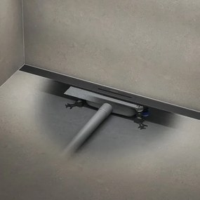 Kaldewei Flowline Zero Flat flowline zero zuhanyfolyóka 90 cm rozsdamentes acél fekete matt flowdrain flat 940000010676+687744810000 KALDEWEISET25