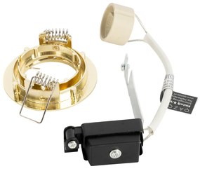 6 db-os süllyesztett spotlámpa szett, sárgaréz GU10 35 mm - Edu