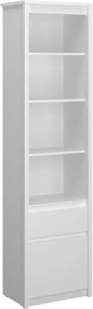 Nyitott polcos szekrény 1D1S, fehér, ERODIN