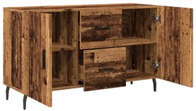 antik fa színű szerelt fa tálalószekrény 100 x 36 x 60 cm
