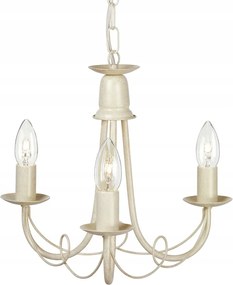 Függő lámpa gyertyatartó krém arany klasszikus rusztikus 3 pont Elstead