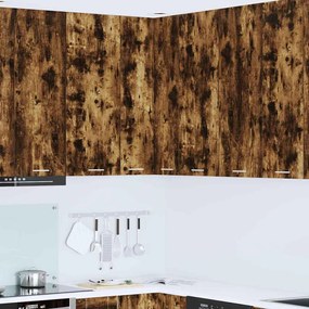 Függő szekrény Riga Füstölt tölgy és fehér 57 x 57 x 100 cm