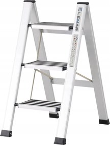 Háztartási létra 3 lépcsős alumínium összecsukható Slim Space-X Lemar 040203