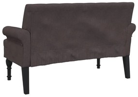sötétbarna szövetpad háttámlával 120 x 62 x 75,5 cm