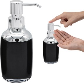 Folyékony Szappan Adagoló Fekete Ezüst Pumpás Tartós Akril Stílusos