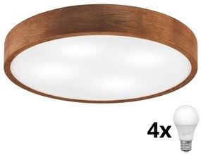 Brilagi - LED mennyezeti lámpa CARVALHO 4xE27/60W/230V tölgy-cseresznye átm. 57,5 cm