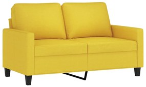 vidaXL 2 személyes világossárga szövet kanapé 120 cm