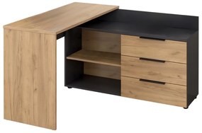 Sarok PC asztal Klodekas 9 (grafit + artisan tölgy) . 1116370