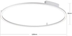 Brilagi - Fényerőszabályozható LED lámpatest PORTOFINO LED/85W/230V Ø 120 cm ezüst+távirányító