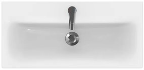 Cersanit S801-225-DSM - Falra szerelhető fürdőszobai szekrény mosdóval MODUO SLIM fehér