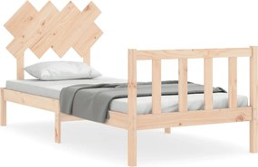 vidaXL tömör fenyőfa ágy matrac nélkül 90 x 200 cm