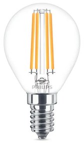Philips P45 E14 filament LED kisgömb fényforrás, 6.5W=60W, 2700K, 806 lm, 220-240V