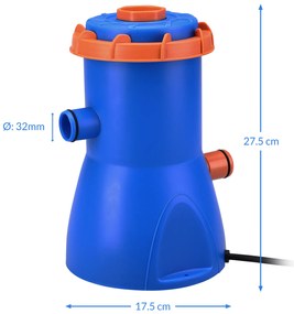 Deuba Medenceszűrő szivattyú MZP40 kék/narancs 3 400 l/h