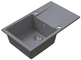 SINK Quality Quality Sink55 mosogató, gránit konyhai mosogató 780x460x215 mm, szürke, SKQ-SINK.D.1KDOL