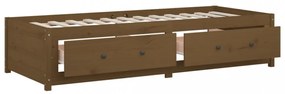 mézbarna tömör fenyőfa kanapéágy 90 x 190 cm (Single)