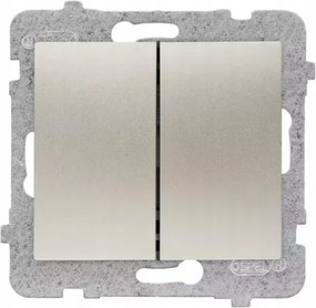 Dupla falsík alatti kapcsoló Polmark Sigma szatén LP-2D/m