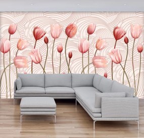 Fotótapéta - Rózsaszín tulipán (147x102 cm)