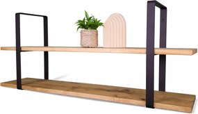 Fali polc Tölgy Loft akasztós könyvespolc nappaliba 160cm x 25cm