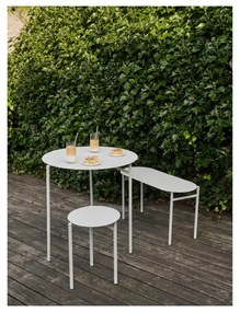 Fehér fém kerek étkezőasztal ø 70 cm Disc – Zone