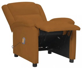 barna bársony elektromos masszázsfotel