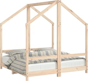 vidaXL tömör fenyőfa gyerekágykeret 2 x (70 x 140) cm