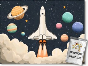 Fotótapéta Flizelina Kozmosz Bolygók Rakéta Utazás Kezdés 368x254 ragasztó