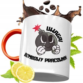 Narancssárga Bögre Dolgozóknak Ajándék fényképes nyomtatással