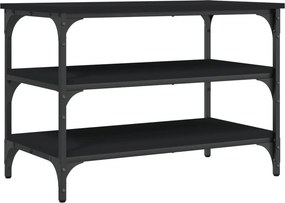 vidaXL fekete szerelt fa cipőpolc 70x38,5x49 cm