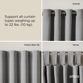 Rozsdamentes acél bővíthető függönykarnis 107 - 305 cm Loop – Umbra