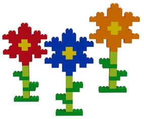 Rainbow építőkocka szett golyópályához, 120 db-os - Hubelino